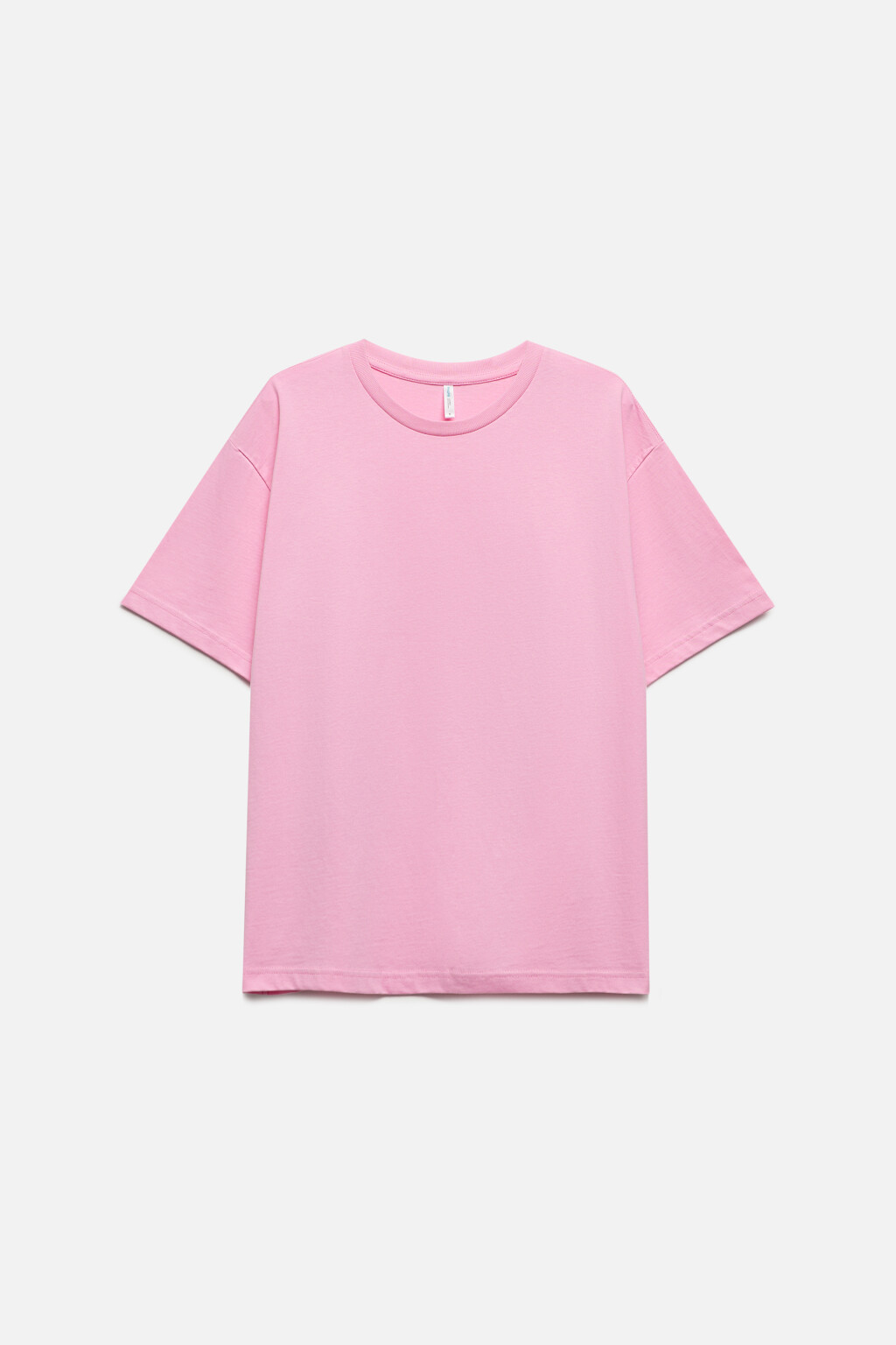 Футболка хлопковая свободная с принтом - цвет розовый - 8