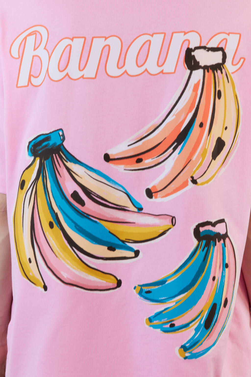 Футболка хлопковая свободная с принтом - цвет розовый - 6