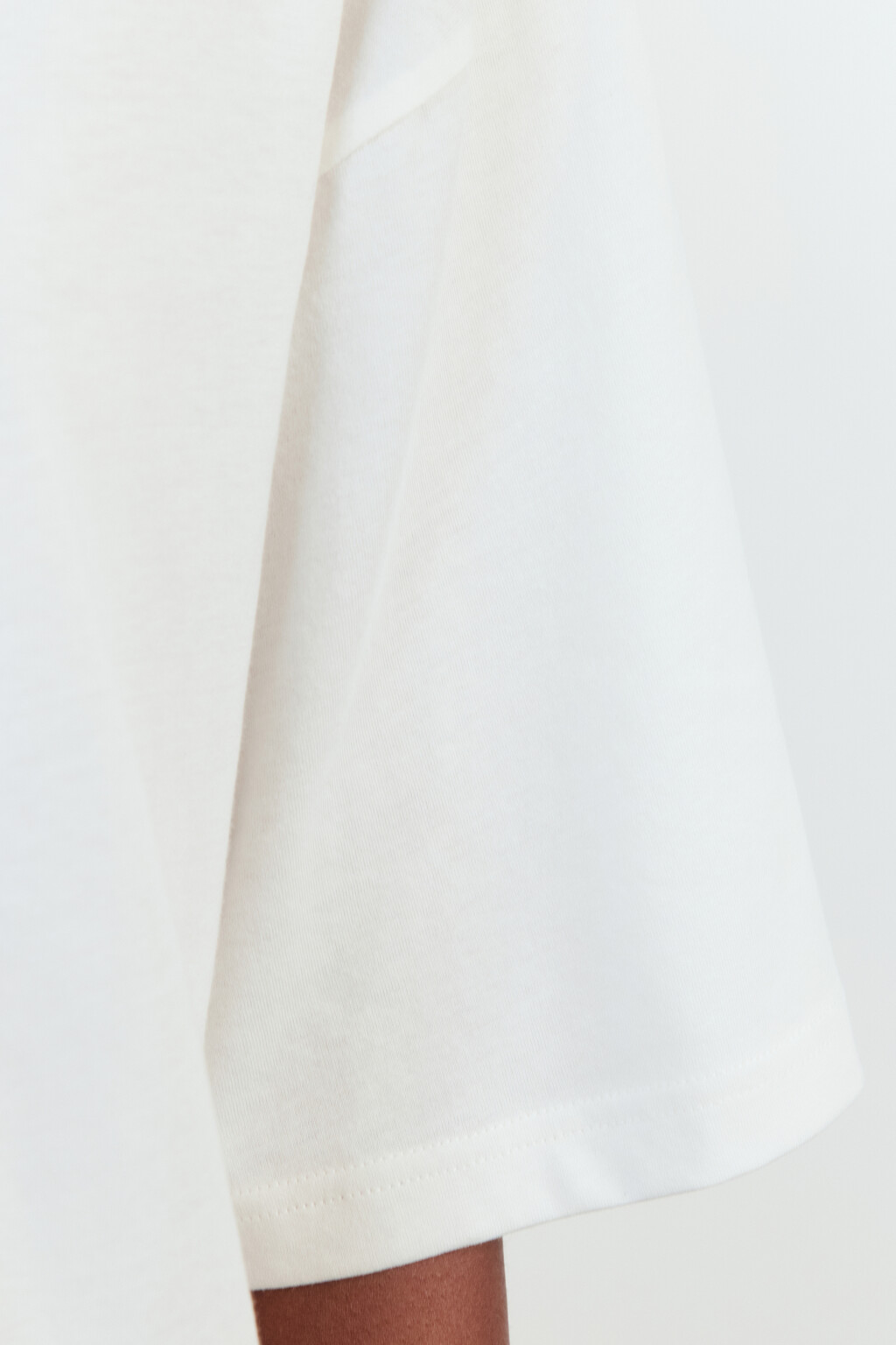 Футболка oversize хлопковая с принтом - цвет белый - 7