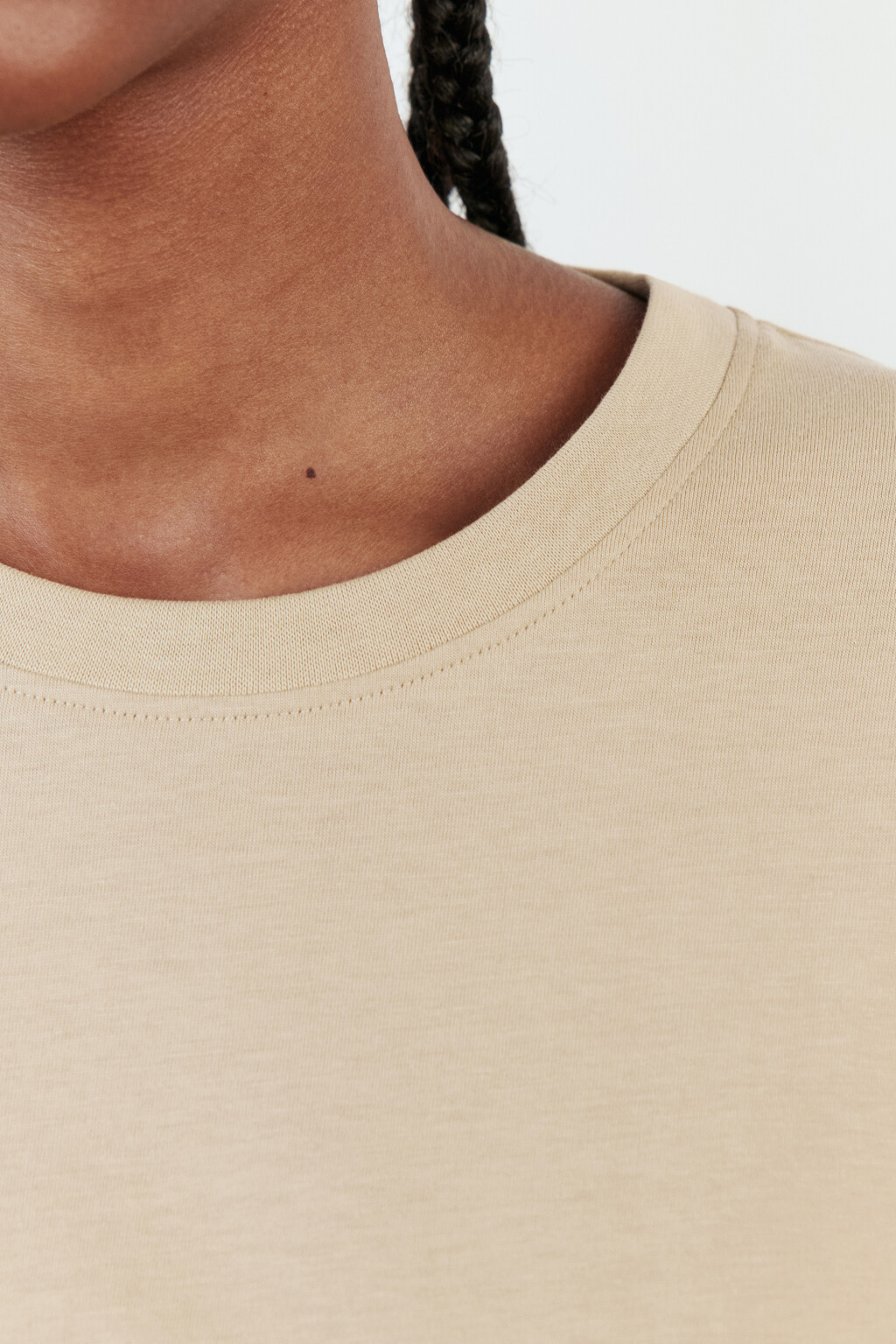 Футболка oversize хлопковая с принтом - цвет бежевый - 6