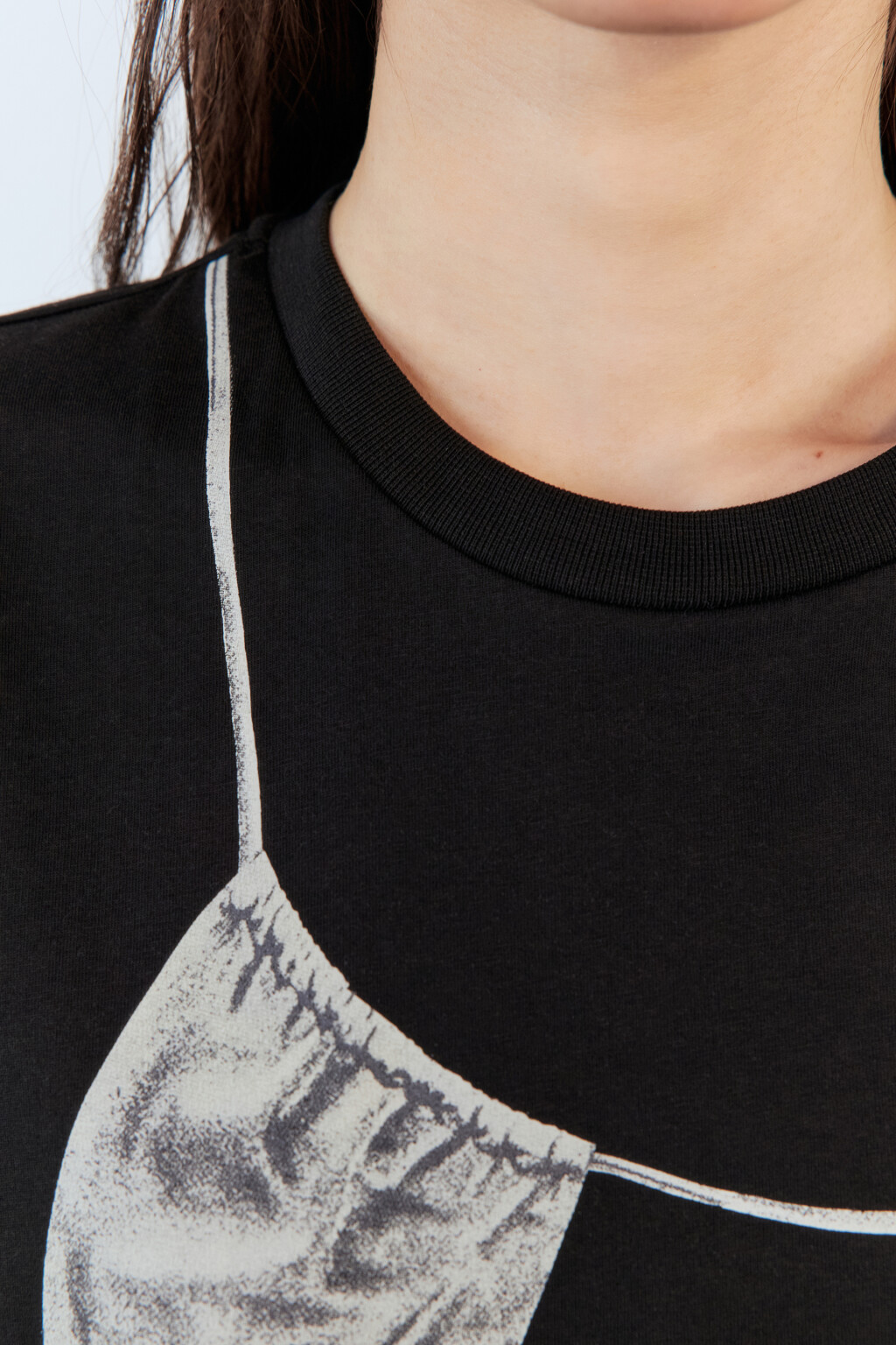 Футболка oversize с принтом-бикини - цвет черный - 6