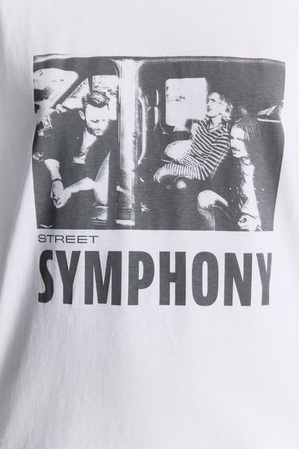 Футболка прямая хлопковая с принтом - цвет белый - 7