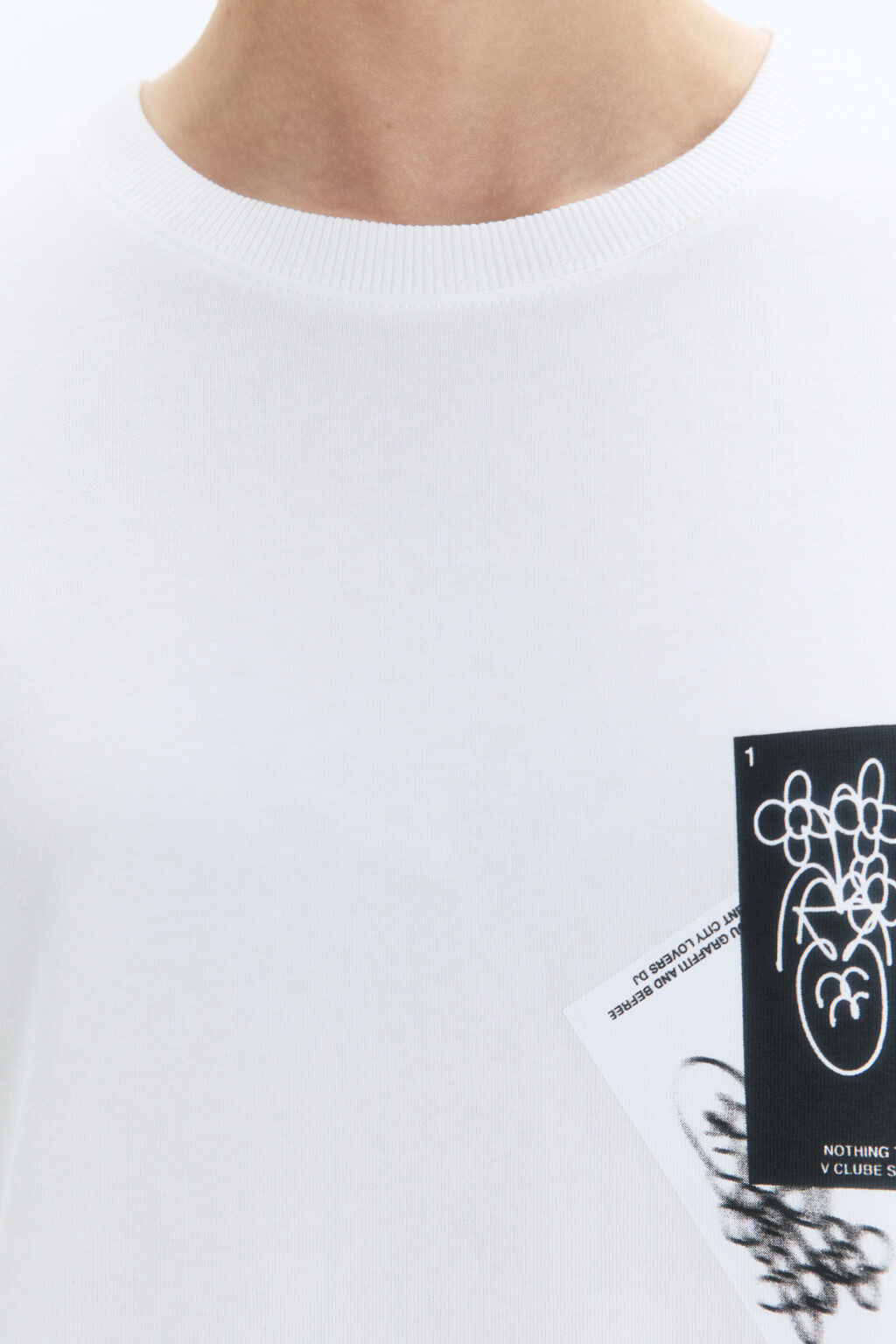 Футболка унисекс с принтом и надписями - цвет белый - 7