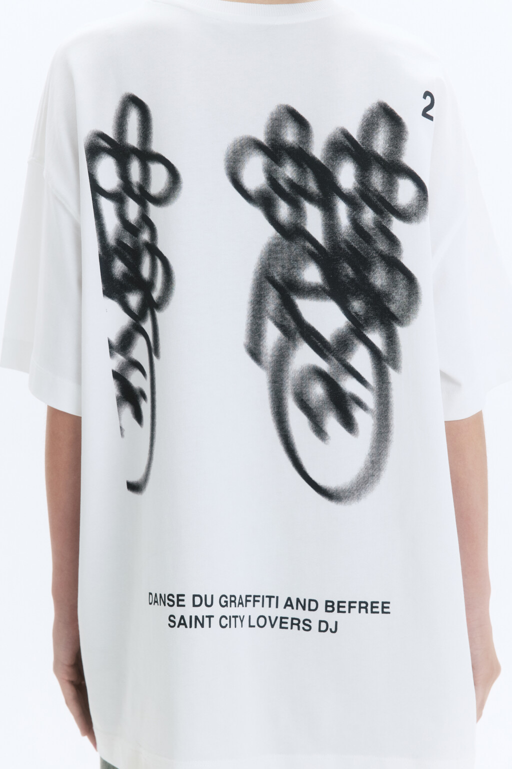 Футболка унисекс с принтом и надписями - цвет белый - 9