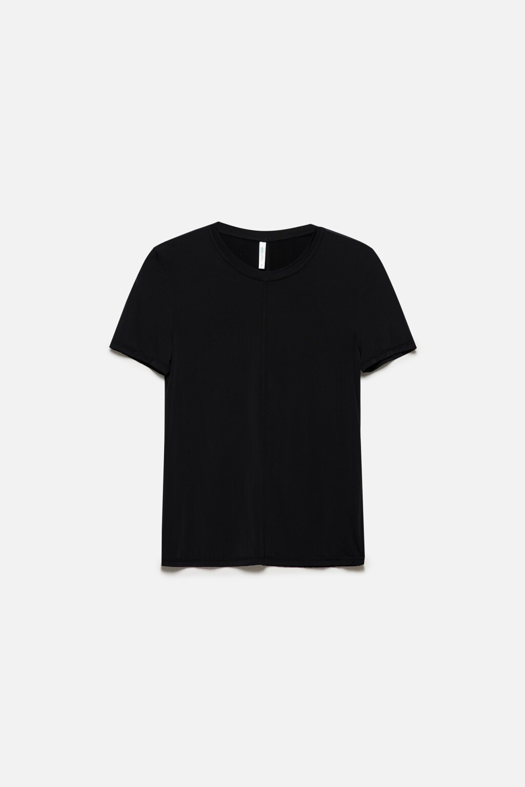 Футболка приталенная с декоративными швами - цвет черный - 8