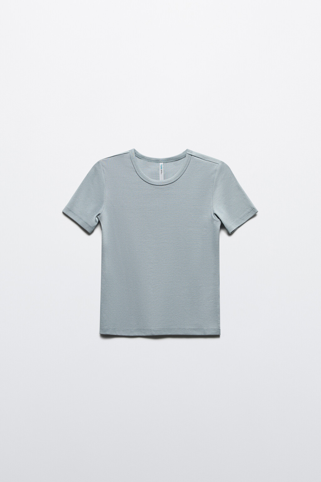 Футболка облегающая хлопковая - цвет голубой - 8