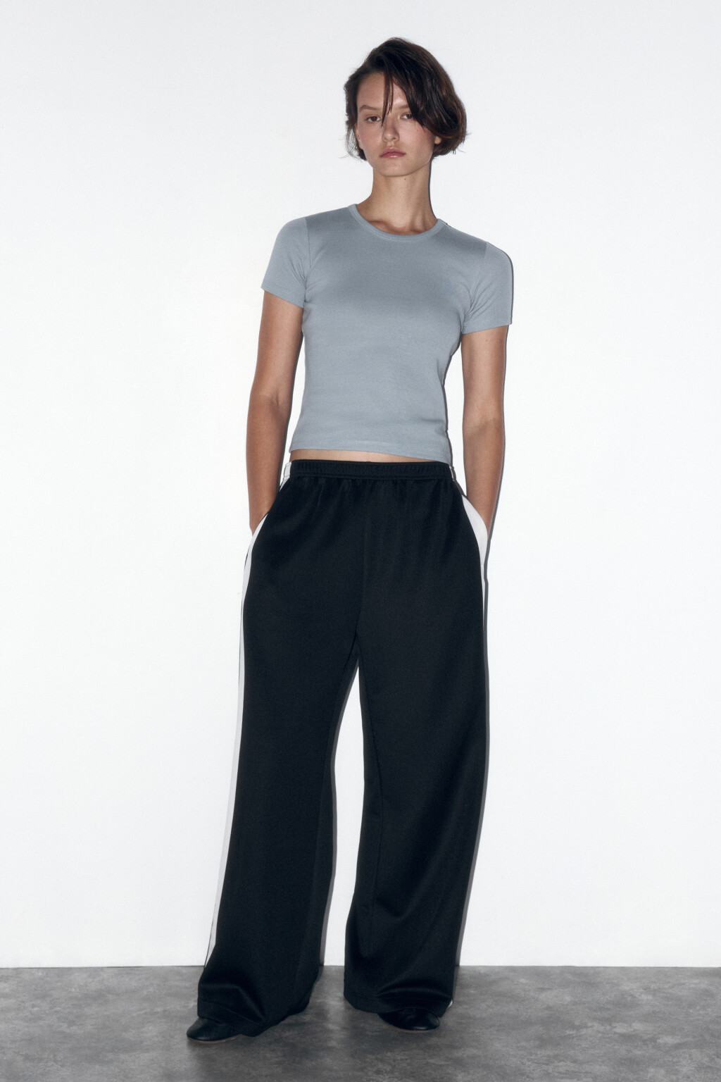 Футболка облегающая хлопковая - цвет голубой - 5