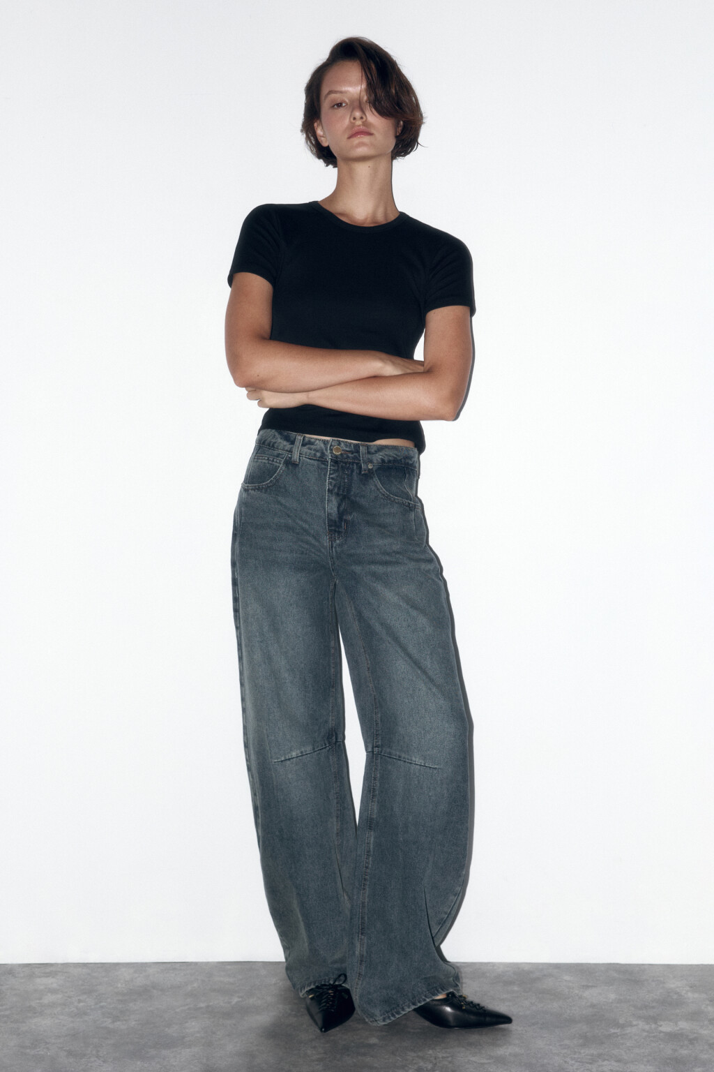 Футболка облегающая хлопковая - цвет черный - 5