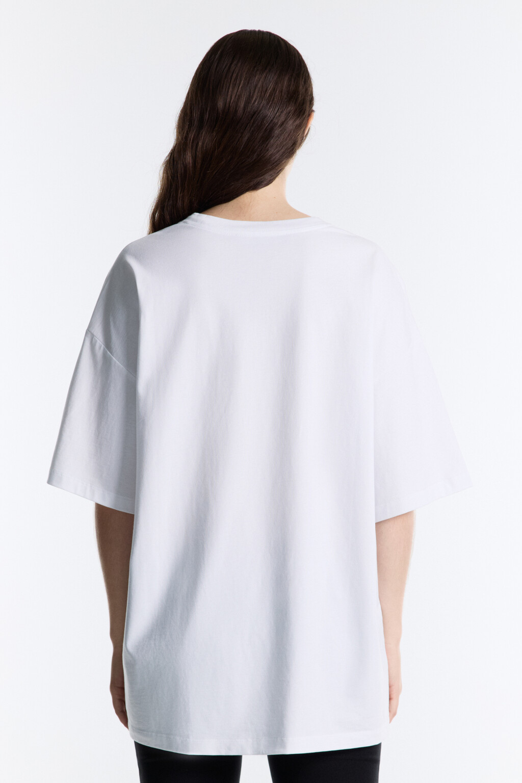 Футболка oversize с принтом-абстракцией - цвет белый - 4