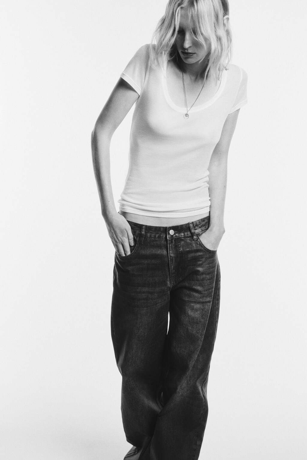 Футболка облегающая из лиоцелла - цвет белый - 2