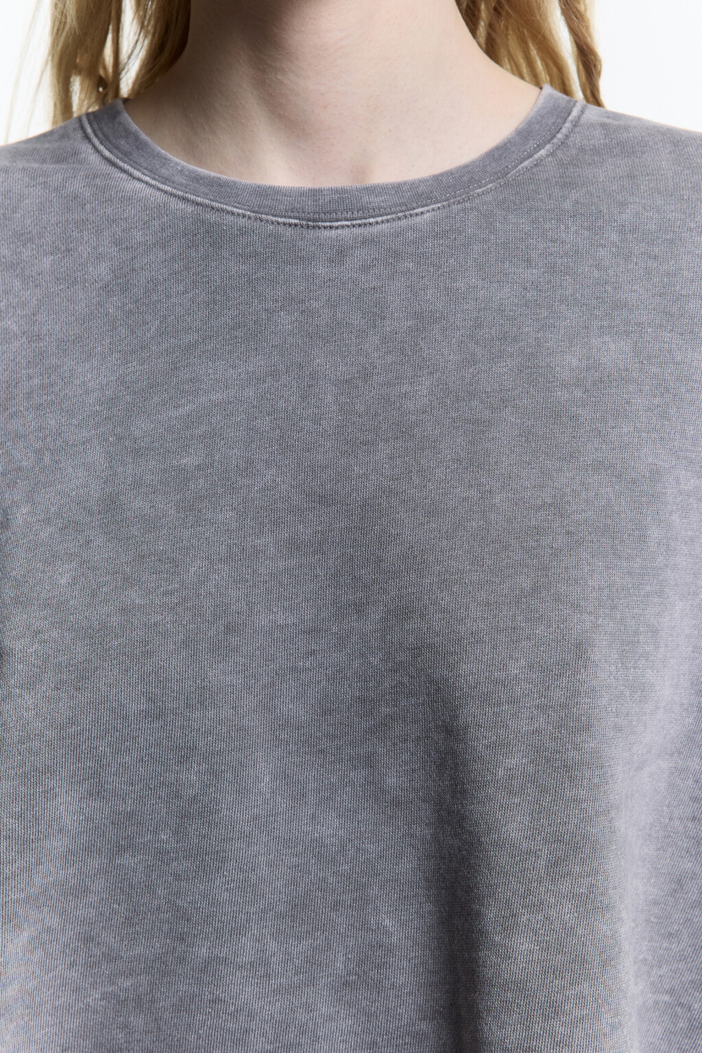 Футболка-топ oversize с вареным эффектом - цвет серый - 7