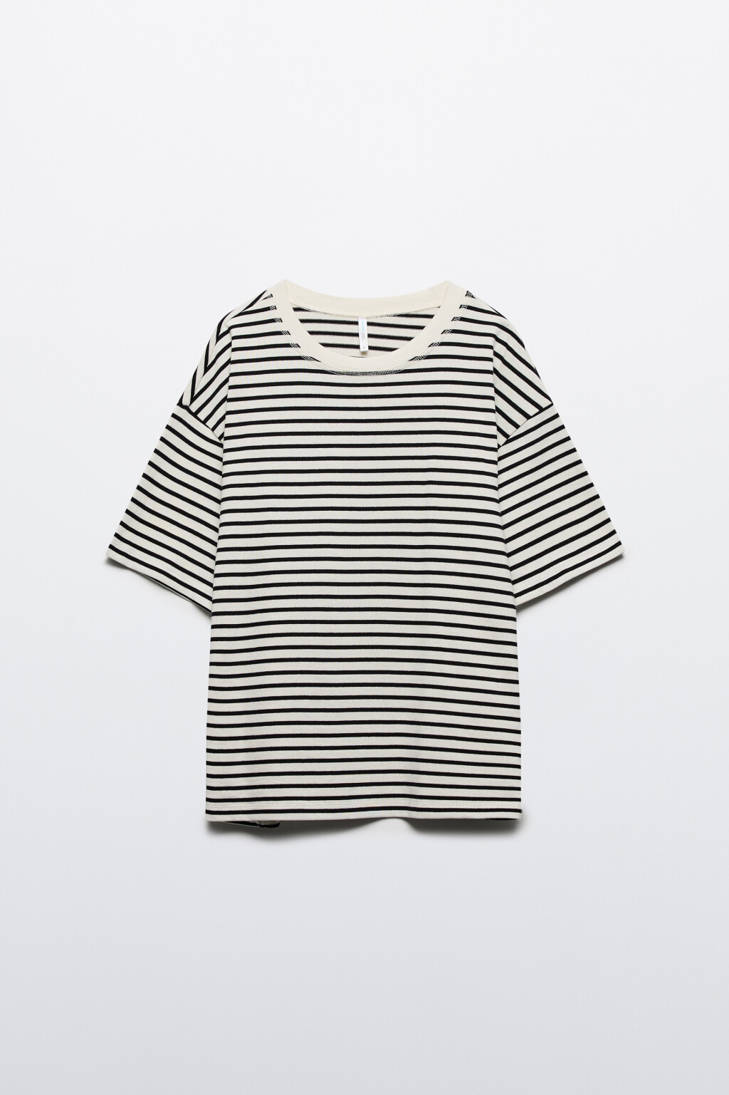 Футболка oversize хлопковая в полоску - цвет черный - 9