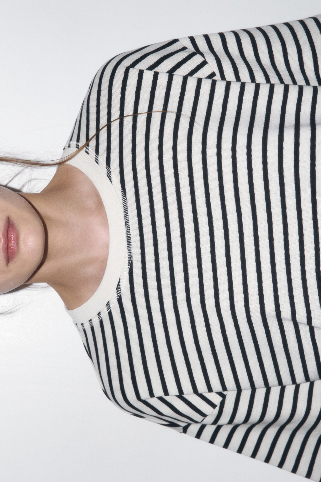 Футболка oversize хлопковая в полоску - цвет черный - 7