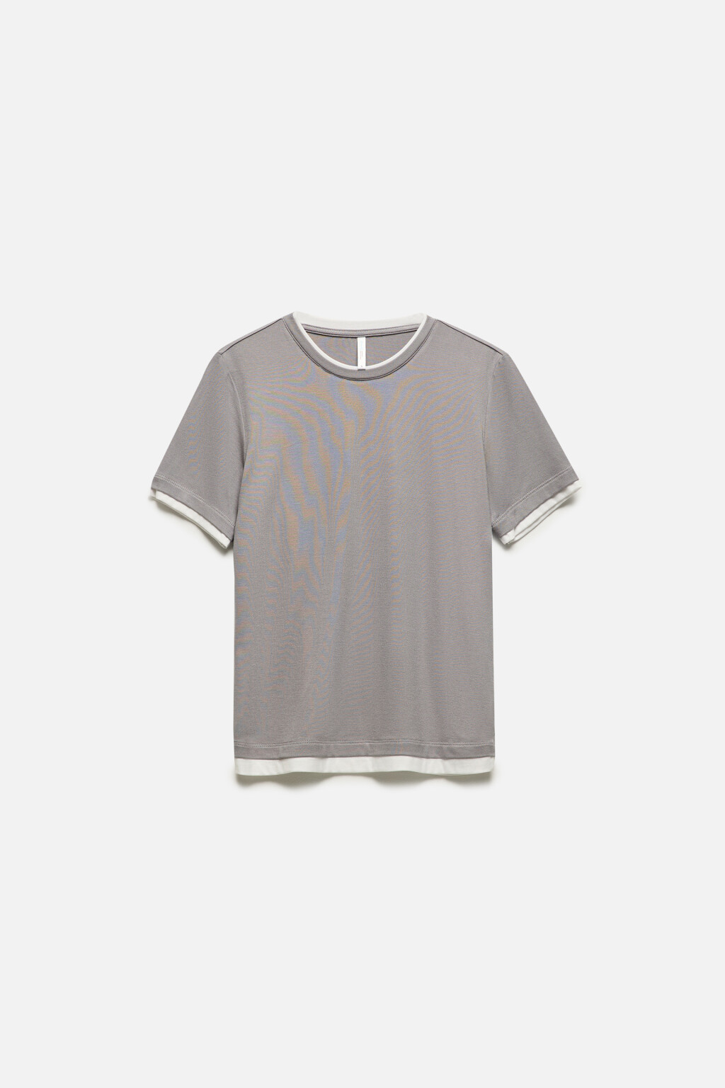 Футболка бамбуковая с имитацией второго слоя - цвет серый - 1