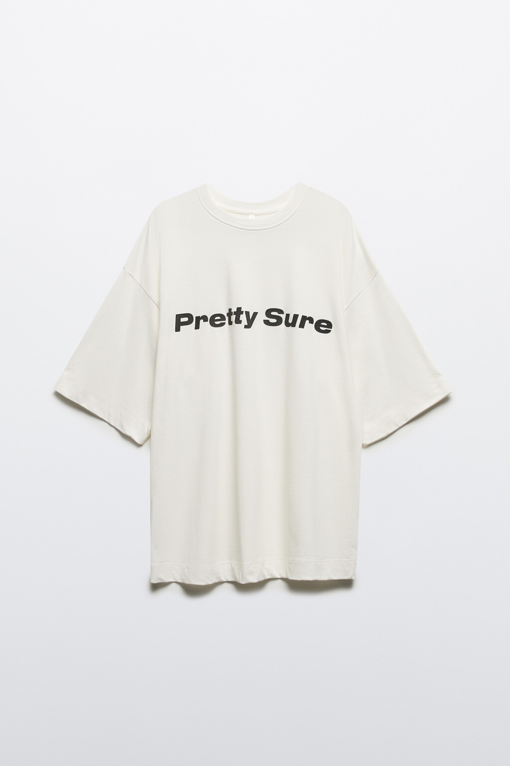 Футболка oversize с принтом-надписью - цвет белый - 9
