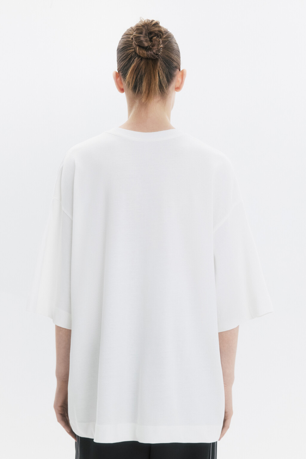 Футболка oversize с принтом-надписью - цвет белый - 4