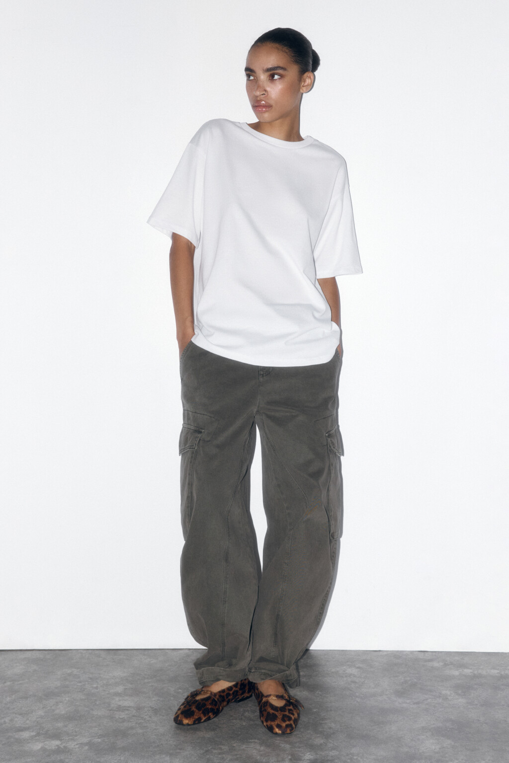 Футболка oversize из плотного трикотажа 2431120034, цвет: белый (1) по ...