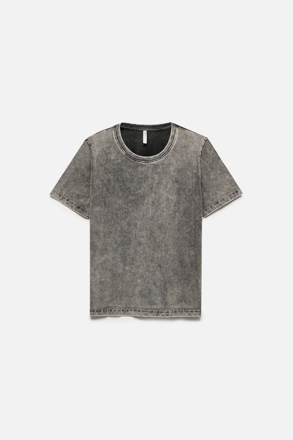 Футболка хлопковая с вареным эффектом - цвет серый - 8