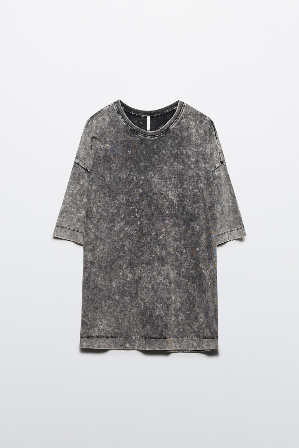 Футболка oversize хлопковая с вареным эффектом - цвет серый - 8