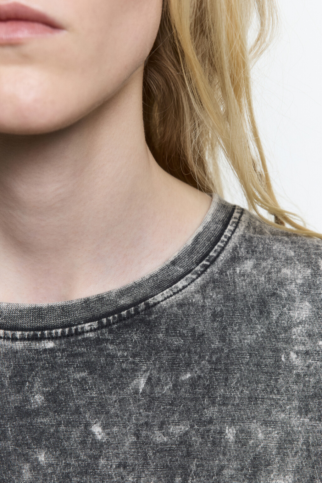 Футболка oversize хлопковая с вареным эффектом - цвет серый - 6