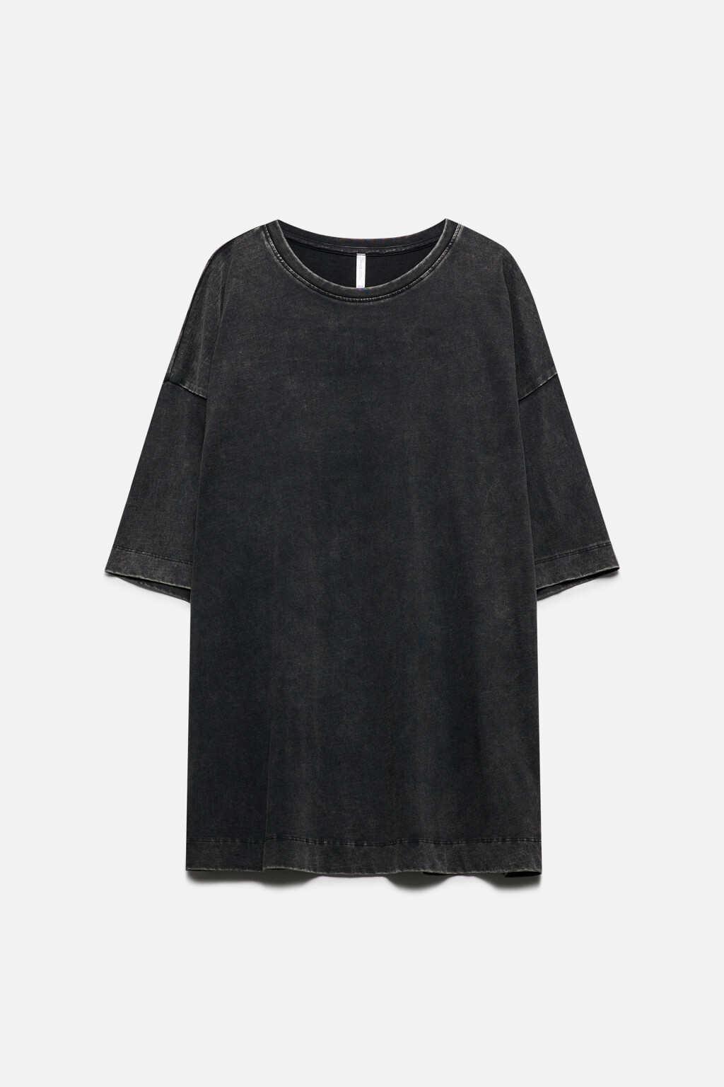 Футболка oversize хлопковая с вареным эффектом - цвет черный - 9
