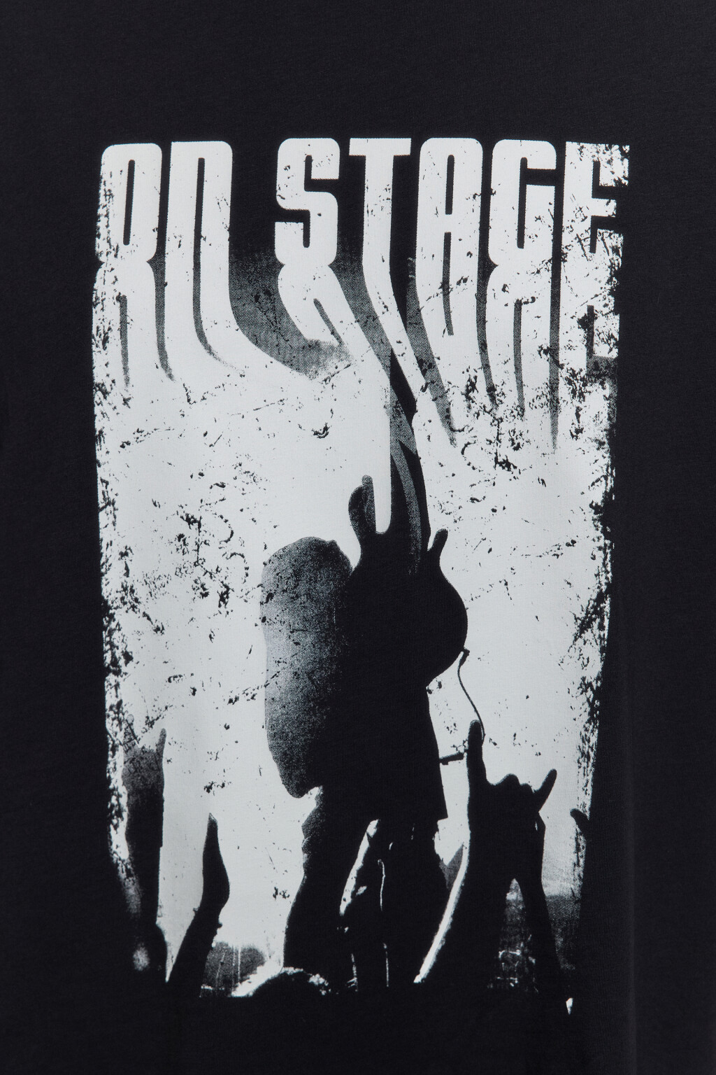 Футболка удлиненная с принтом в стиле гранж - цвет черный - 6