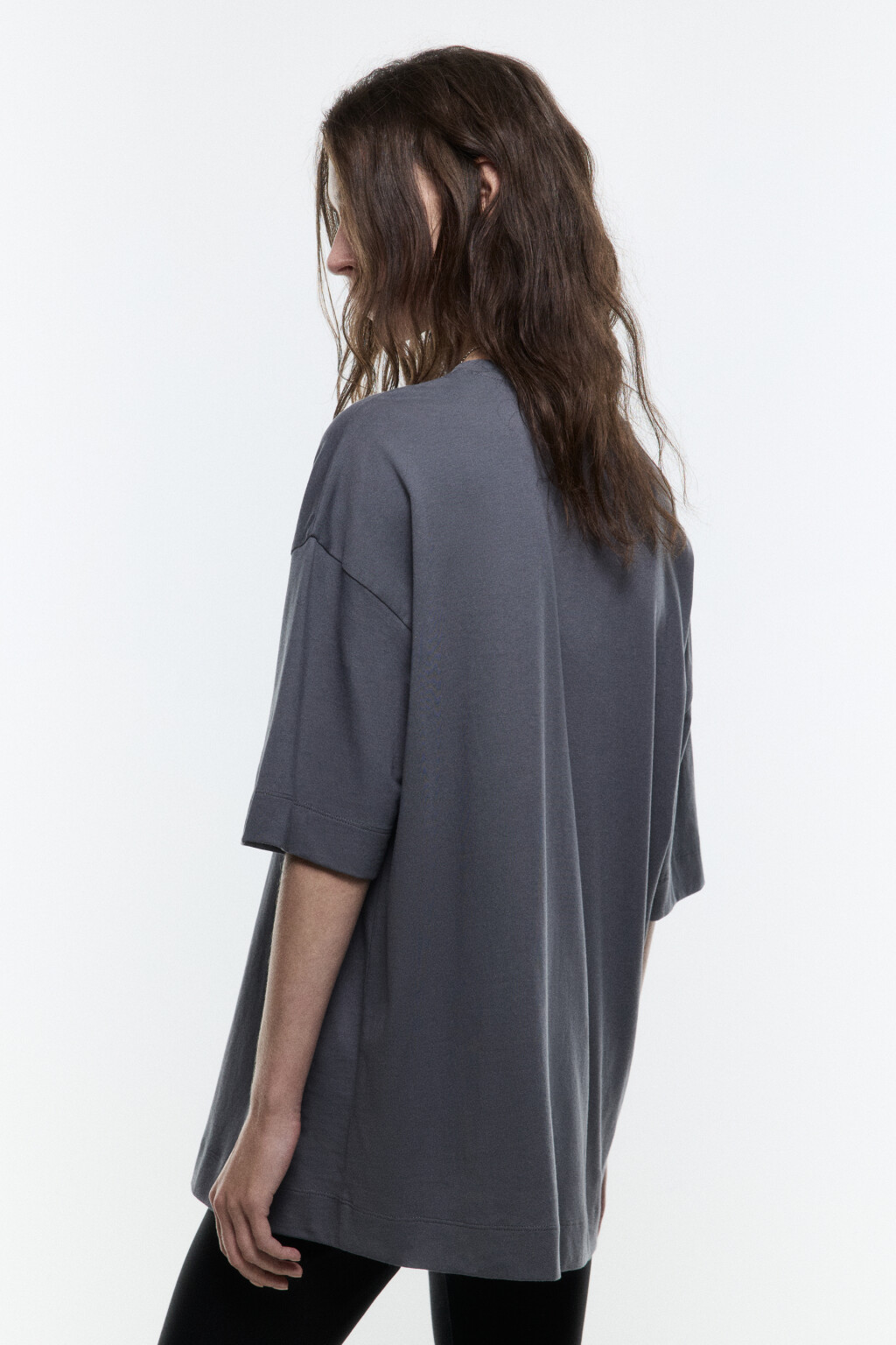 Футболка хлопковая с принтом в стиле гранж - цвет серый - 4