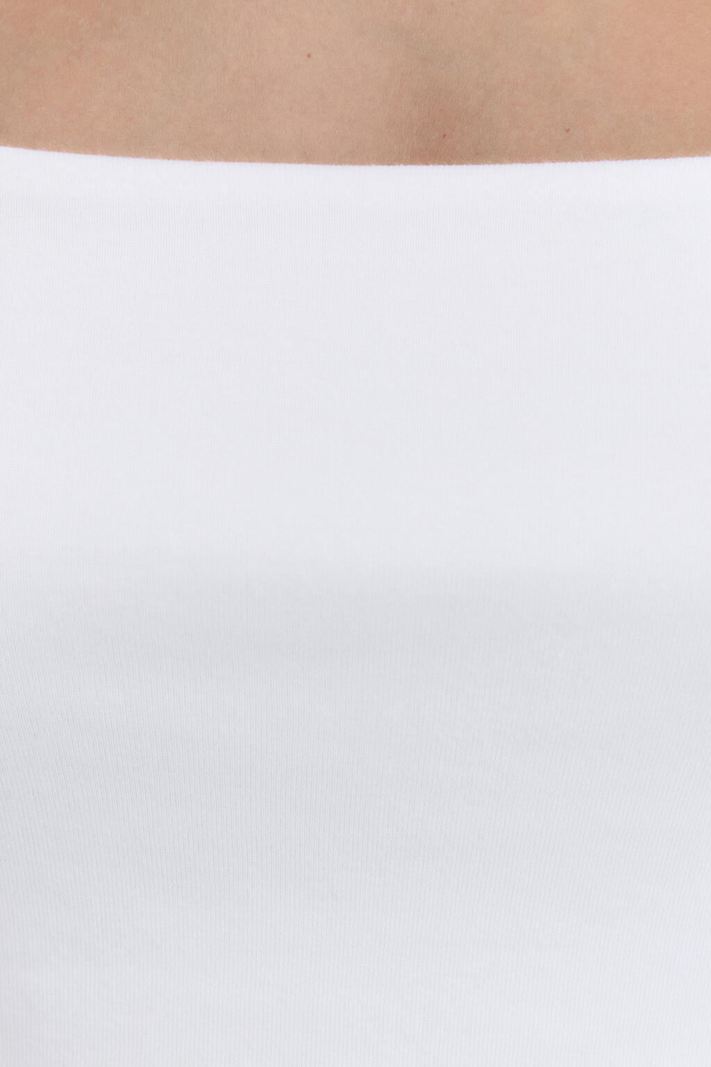 Футболка-топ облегающая с вырезом-каре - цвет белый - 6