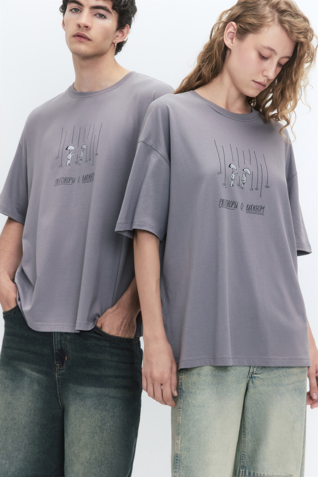 Футболка унисекс с принтом Bang! Bang! - цвет серый - 1