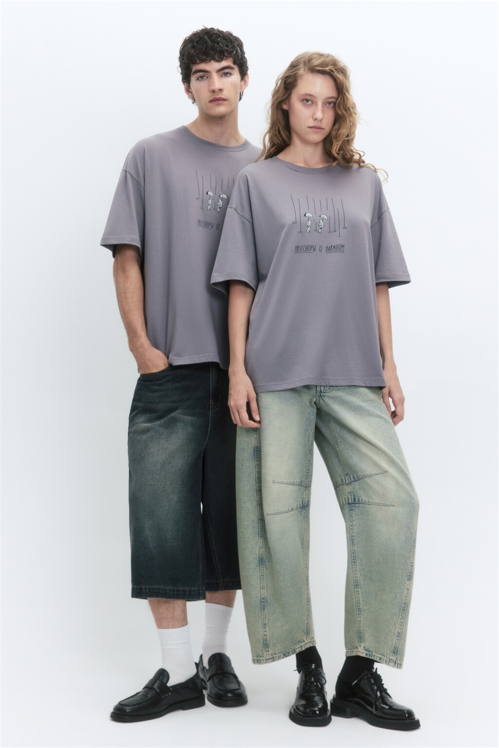 Футболка унисекс с принтом Bang! Bang! - цвет серый - 2