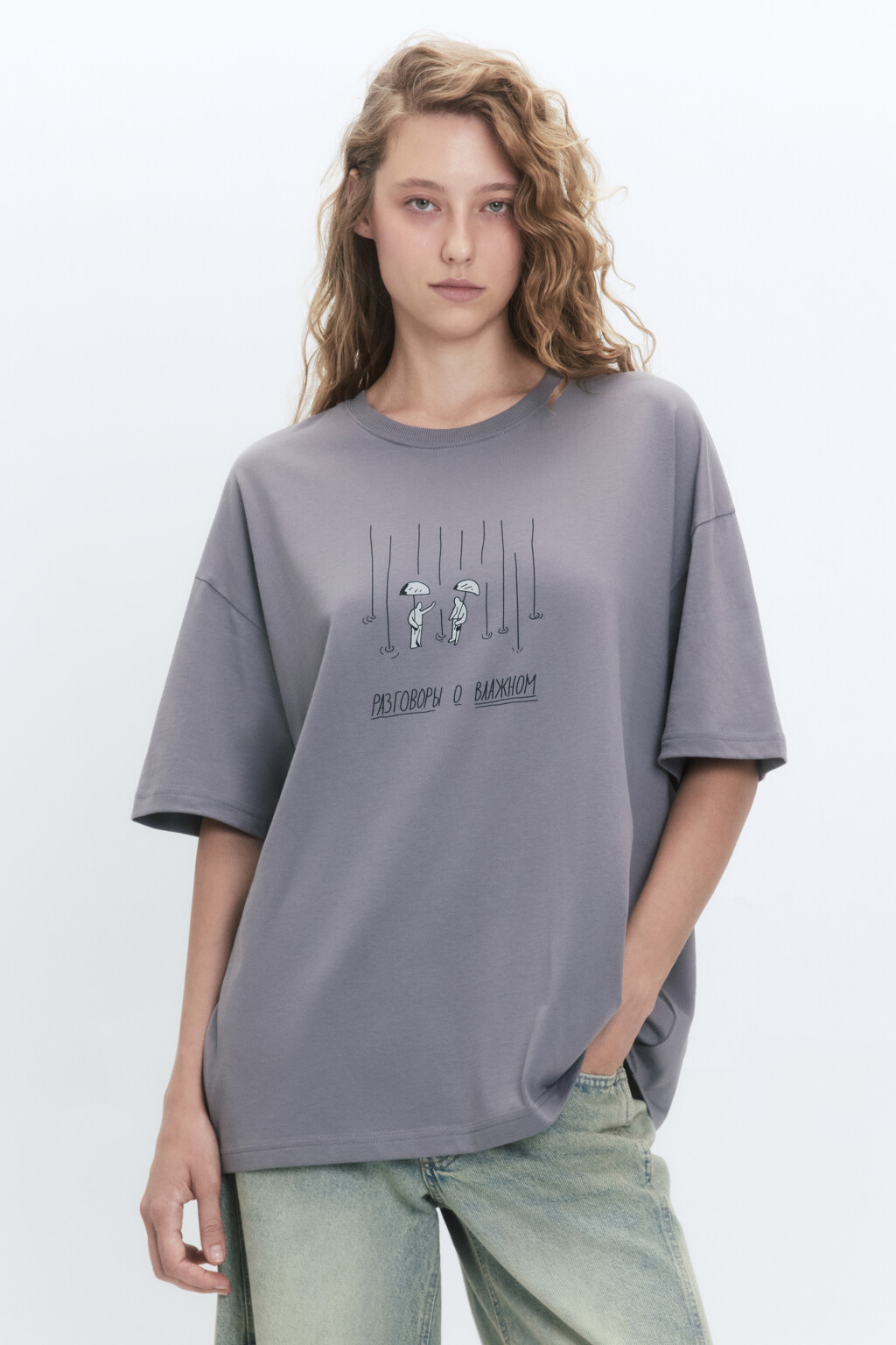 Футболка унисекс с принтом Bang! Bang! - цвет серый - 3