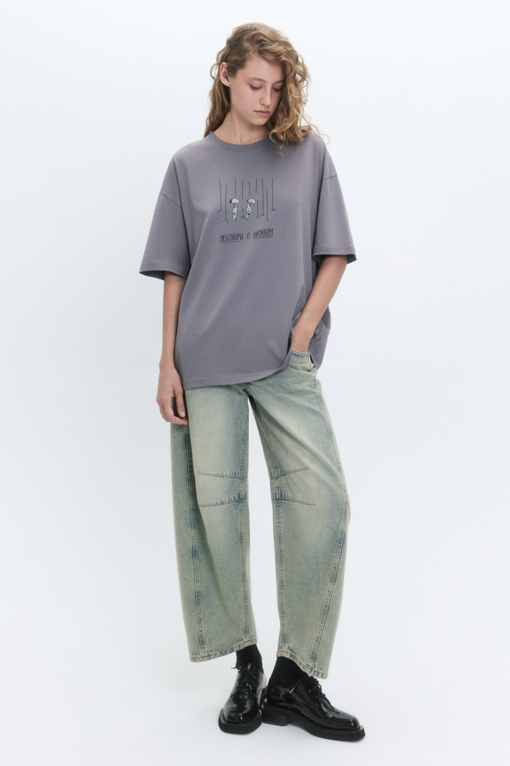 Футболка унисекс с принтом Bang! Bang! - цвет серый - 6