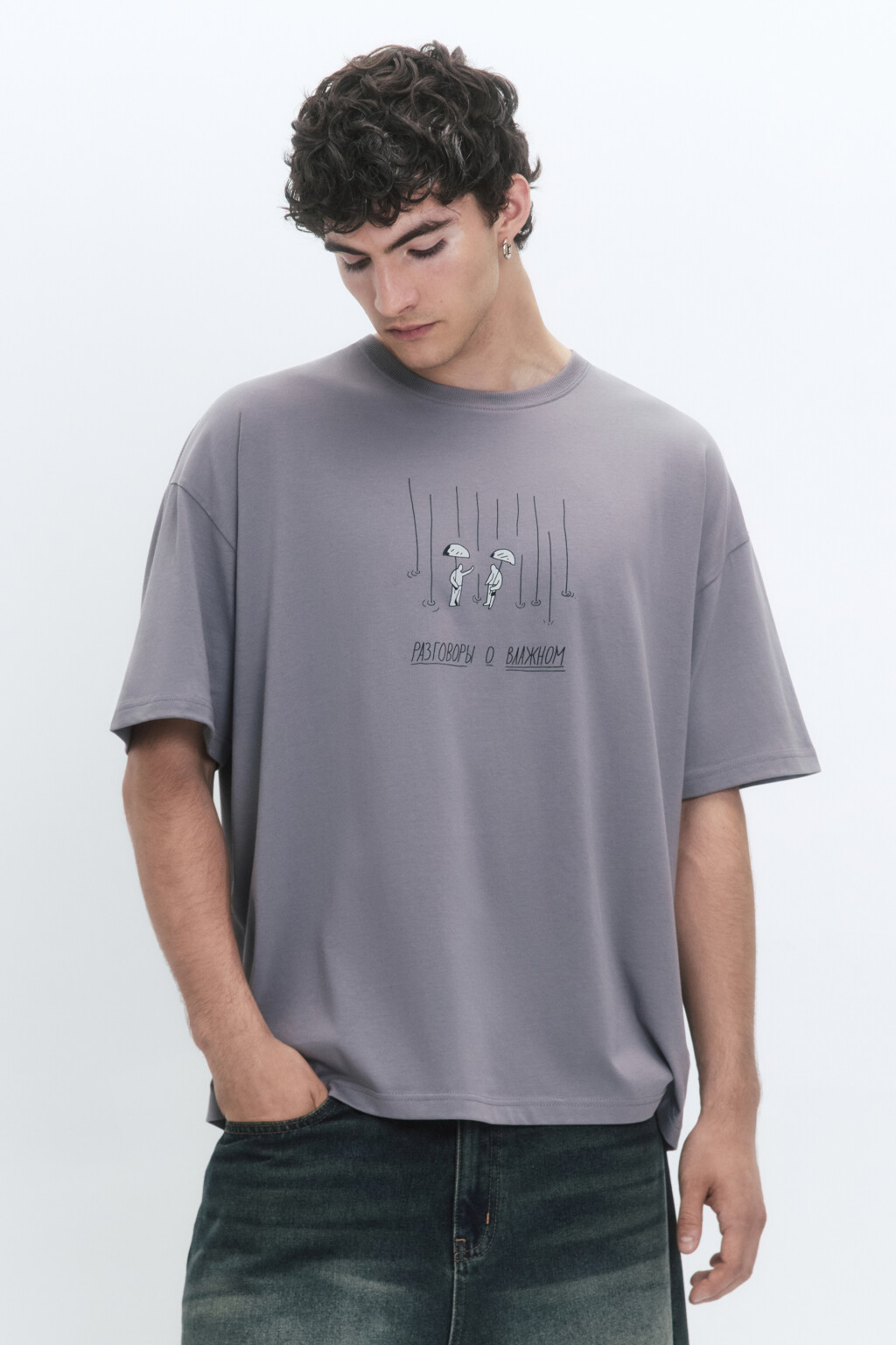 Футболка унисекс с принтом Bang! Bang! - цвет серый - 7