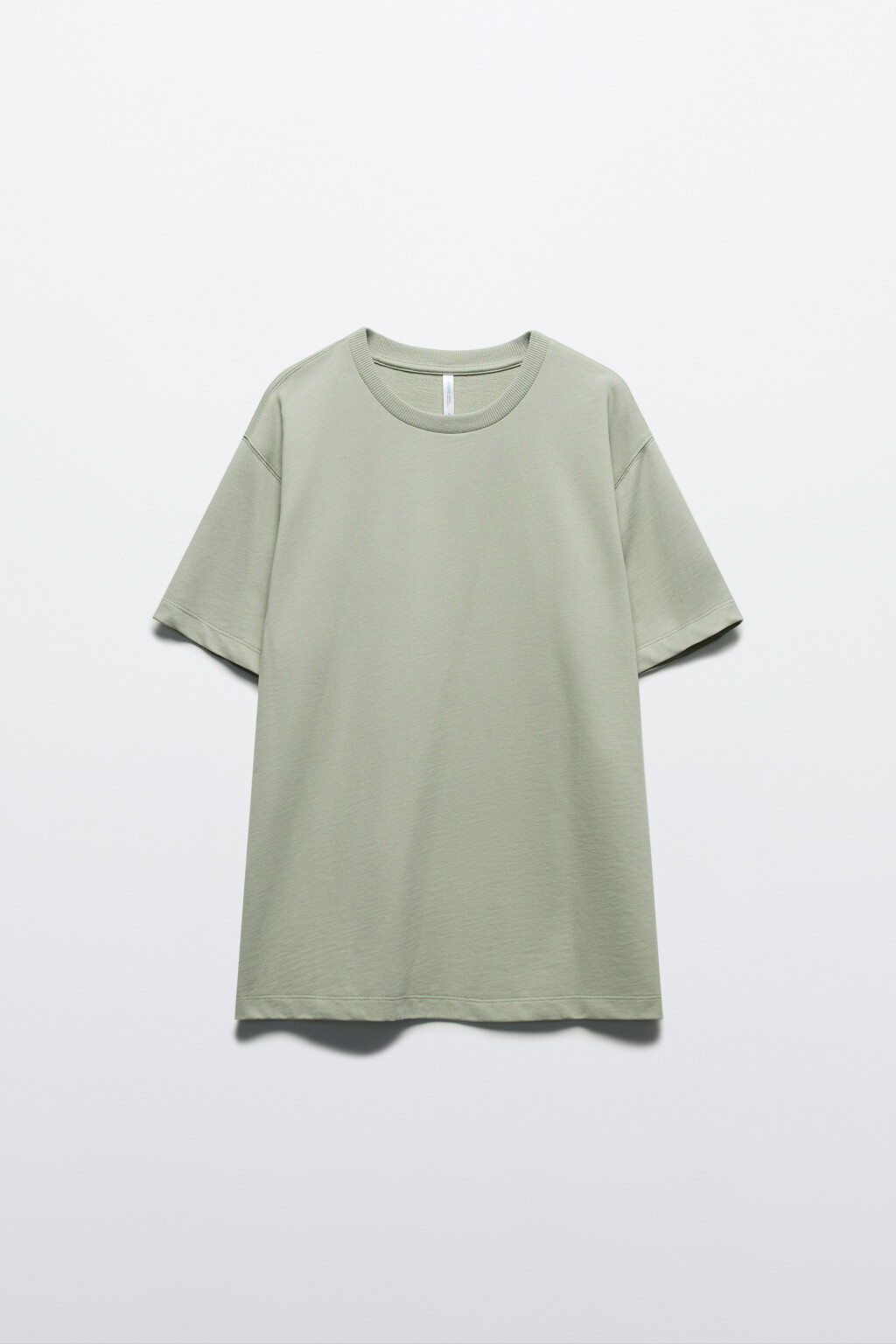 Футболка базовая из хлопкового футера - цвет мятный - 8