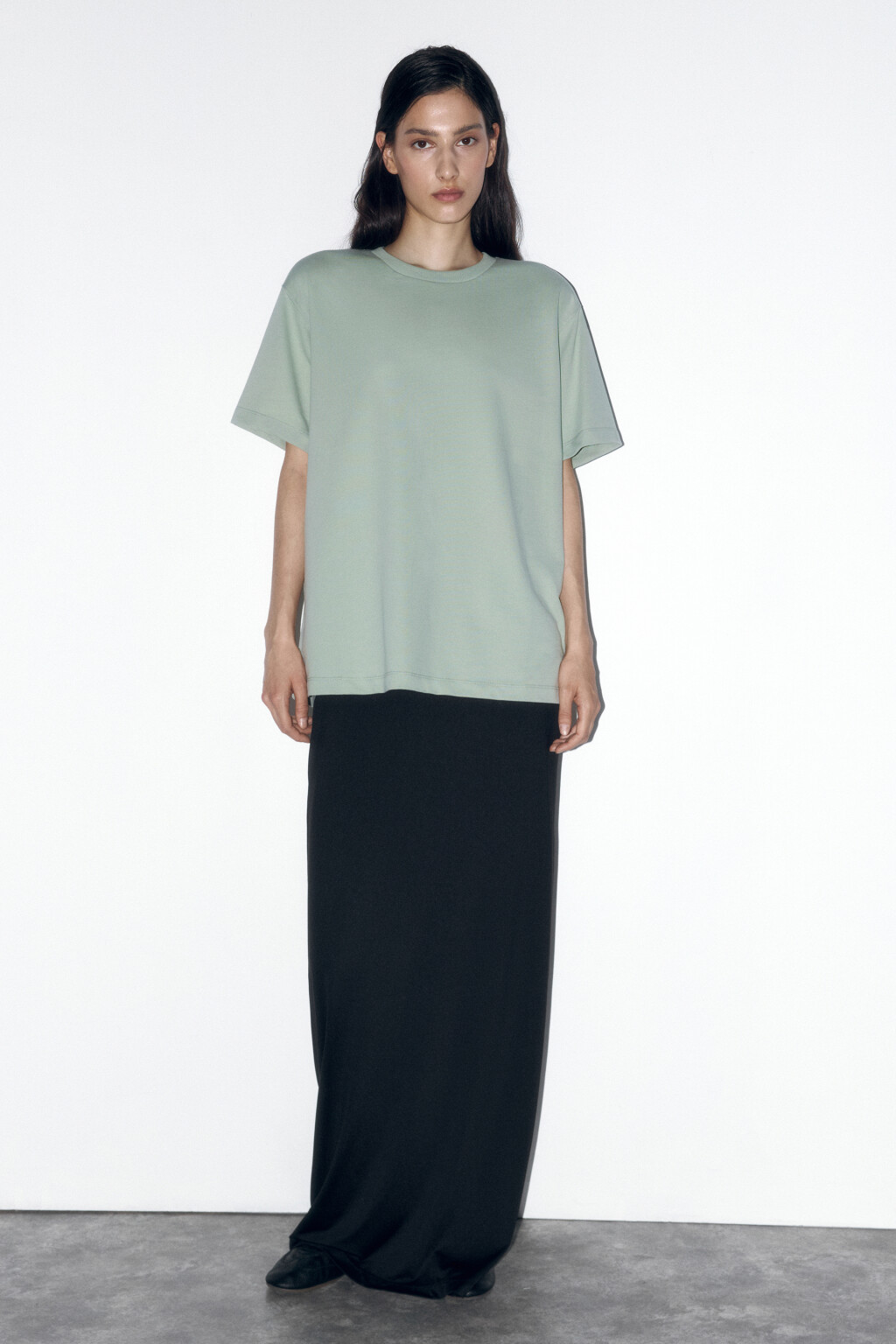 Футболка базовая из хлопкового футера - цвет мятный - 5