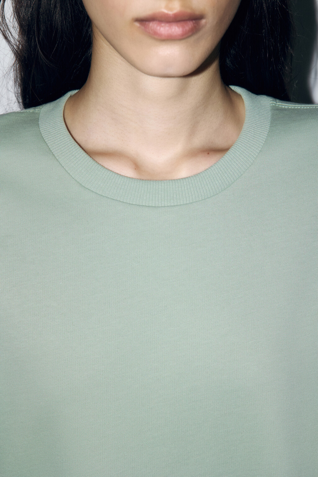 Футболка базовая из хлопкового футера - цвет мятный - 6