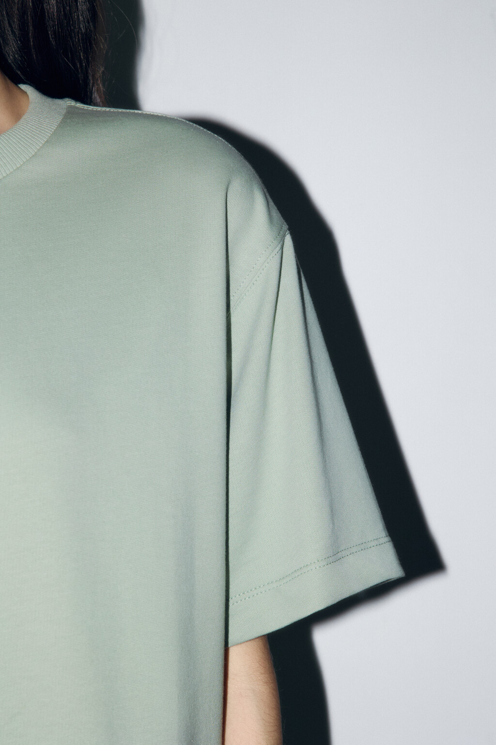 Футболка базовая из хлопкового футера - цвет мятный - 7