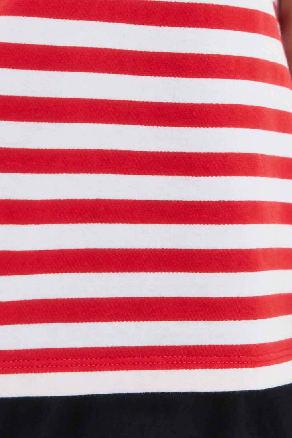 Футболка прямая хлопковая в полоску - цвет красный - 6