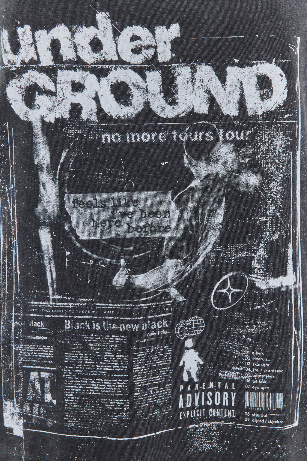 Майка хлопковая с принтом в стиле гранж - цвет серый - 7