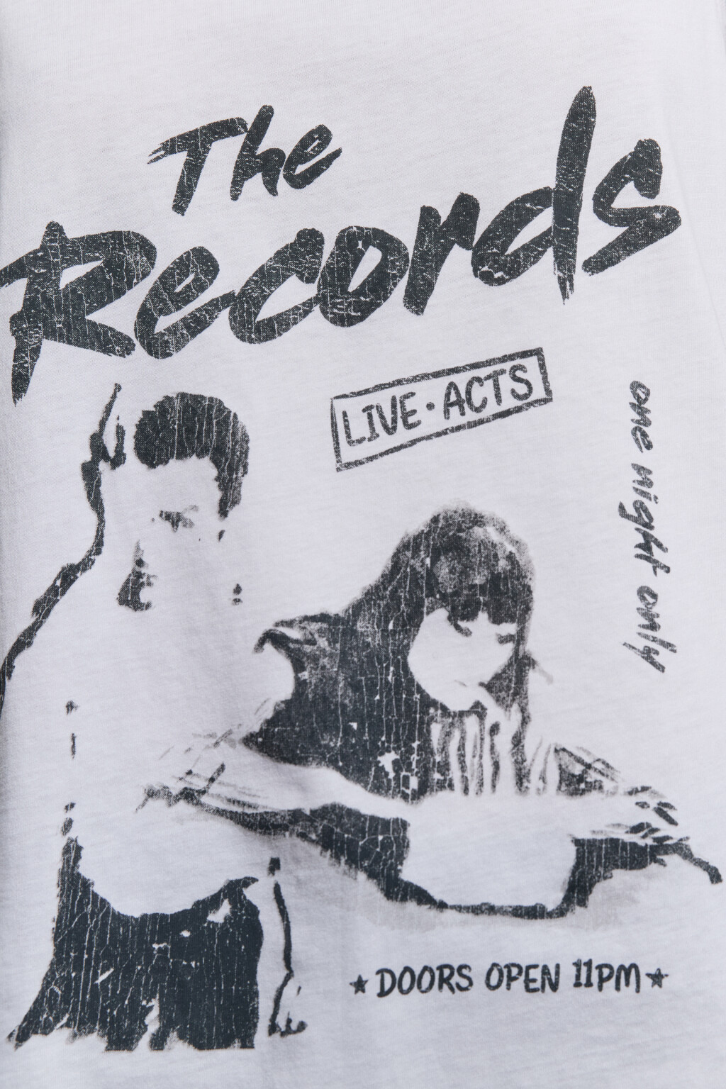 Майка хлопковая с принтом в стиле гранж - цвет белый - 7