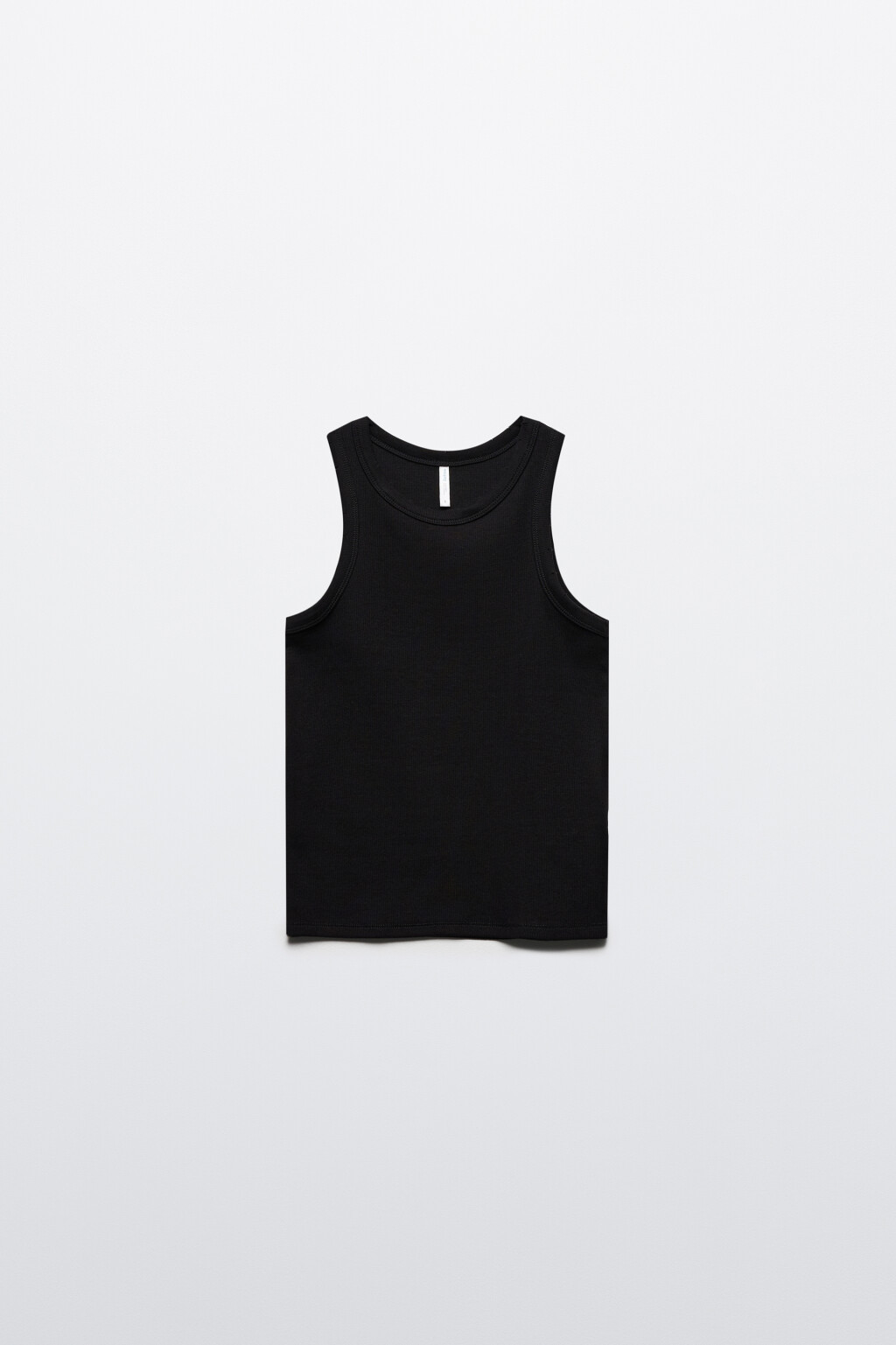 Майка в рубчик рваная с вареным эффектом - цвет черный - 8