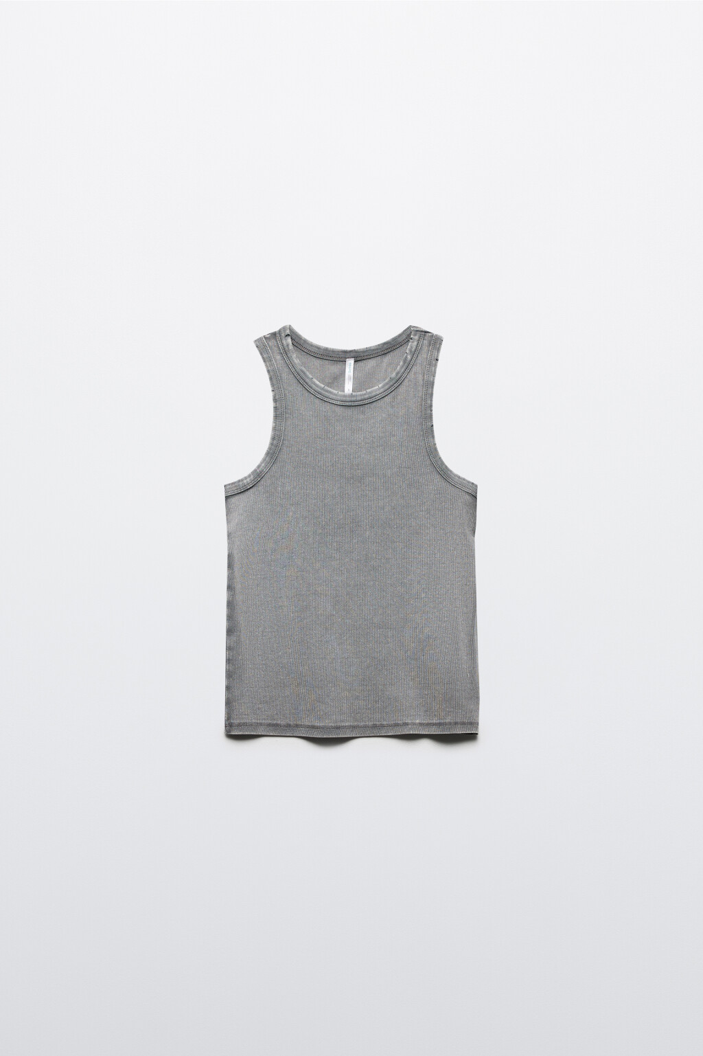 Майка в рубчик рваная с вареным эффектом - цвет бежевый - 9