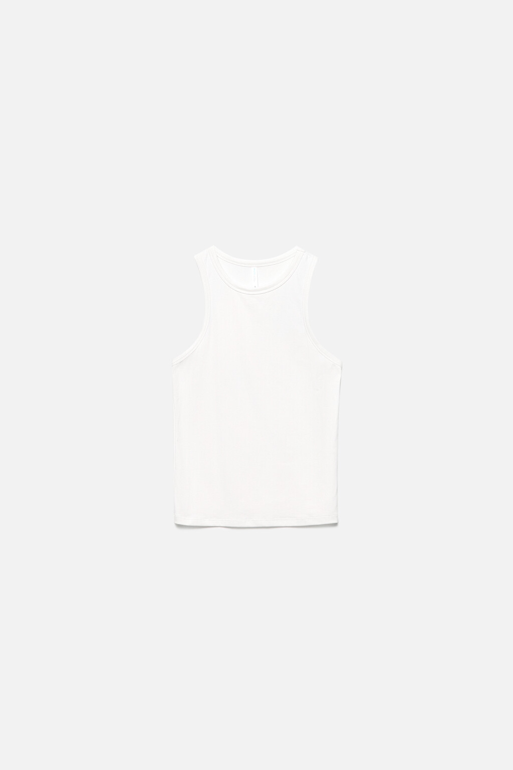 Майка облегающая из гладкого трикотажа - цвет белый - 8