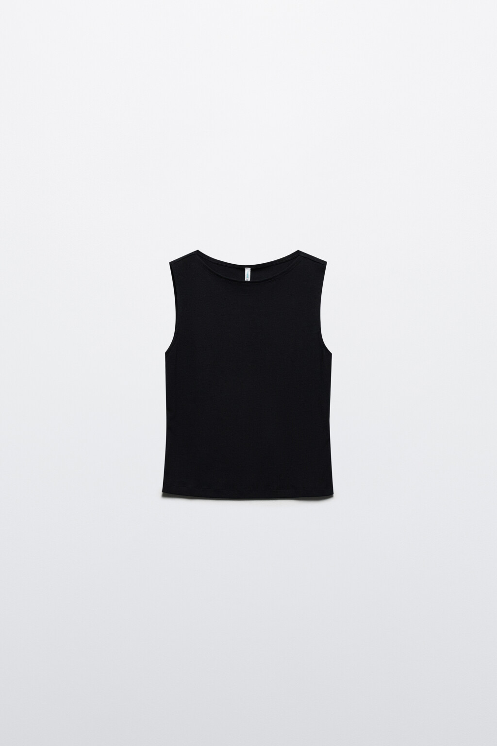 Майка вискозная с вырезом-лодочкой - цвет черный - 9