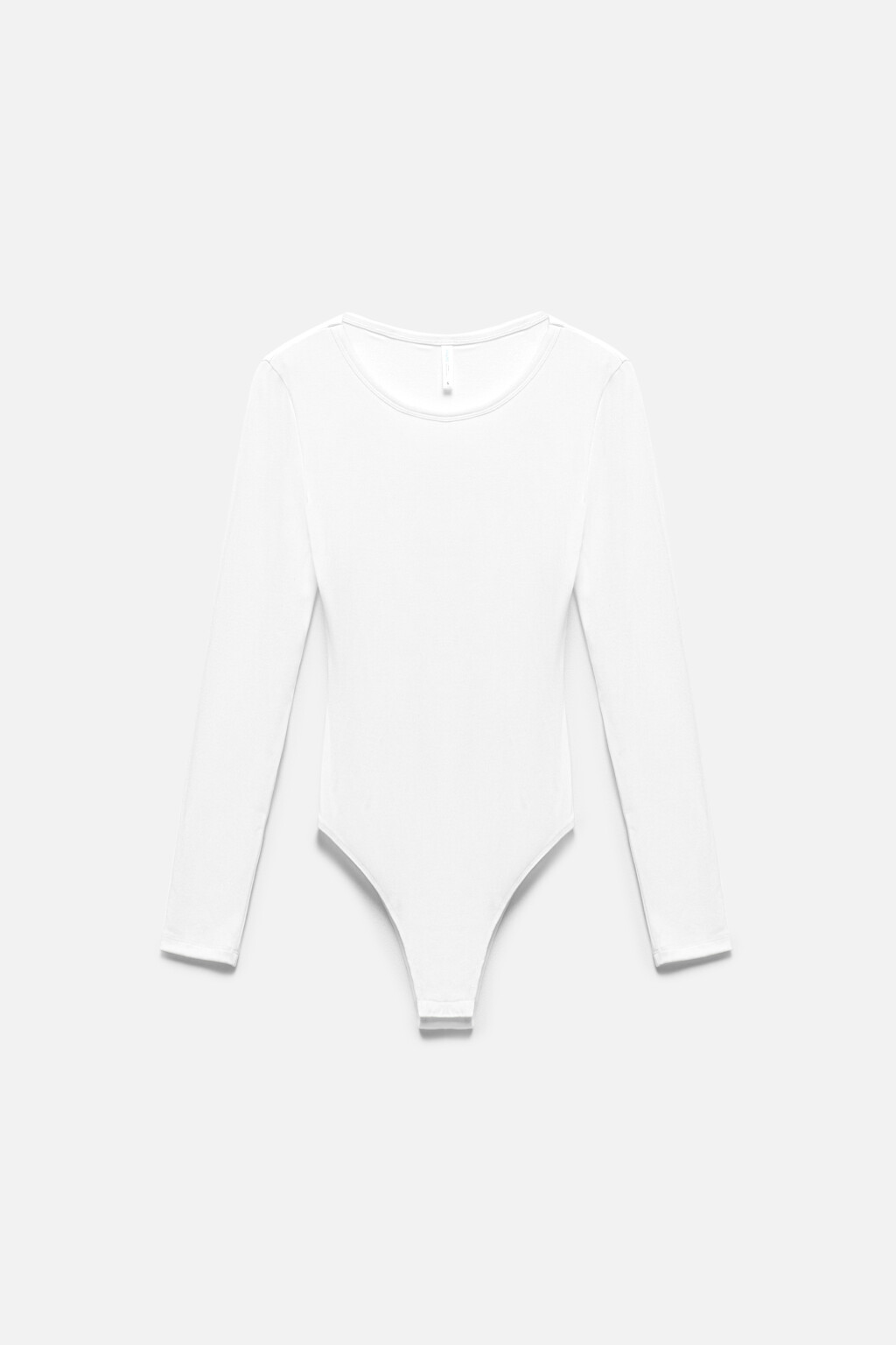 Боди-лонгслив вискозный из гладкого трикотажа - цвет белый - 8