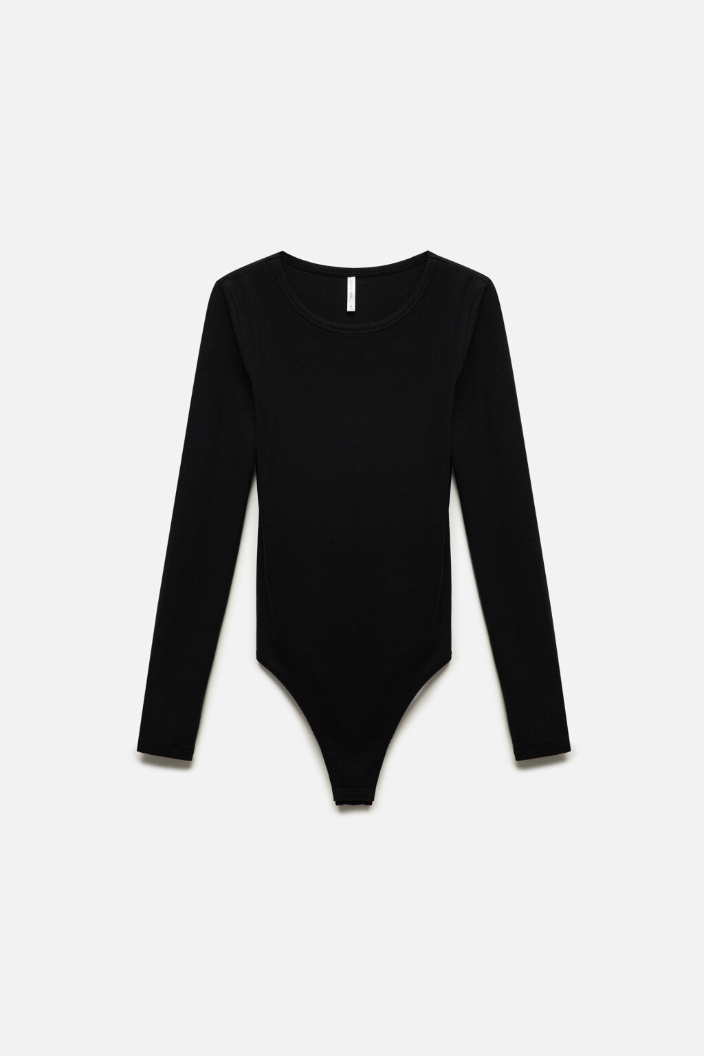 Боди-лонгслив вискозный из гладкого трикотажа - цвет черный - 8