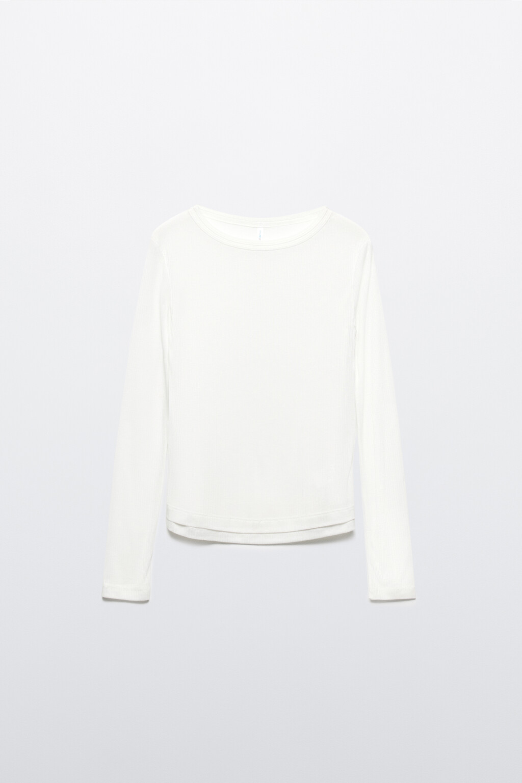 Лонгслив приталенный из тонкого трикотажа - цвет белый - 8