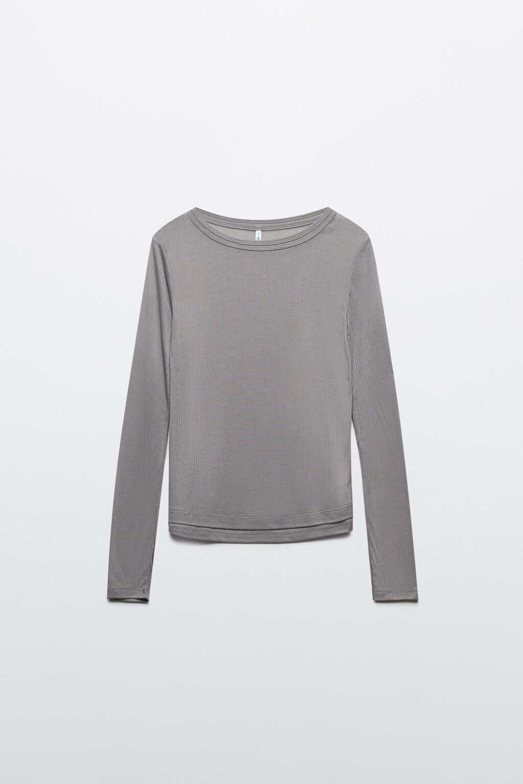 Лонгслив приталенный из тонкого трикотажа - цвет серый - 8