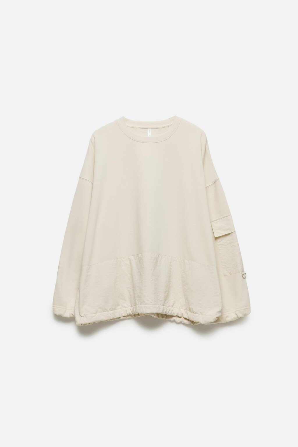 Свитшот из футера с нейлоновыми вставками - цвет бежевый - 10