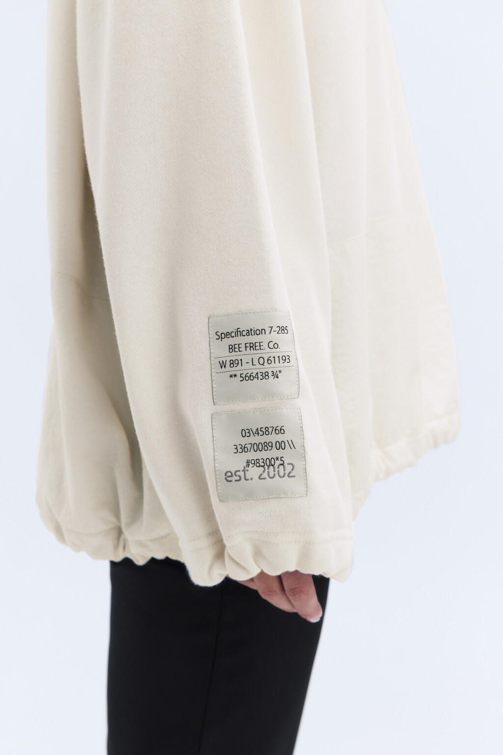 Свитшот из футера с нейлоновыми вставками - цвет бежевый - 6